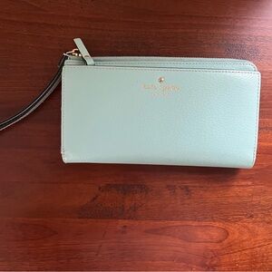 Kate Spade Mint Wallet with Wristlet strap